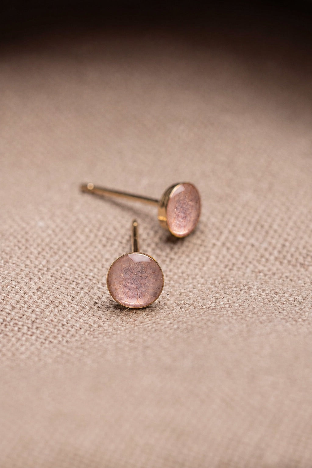 Cherry Blossom Stud Earrings Gold