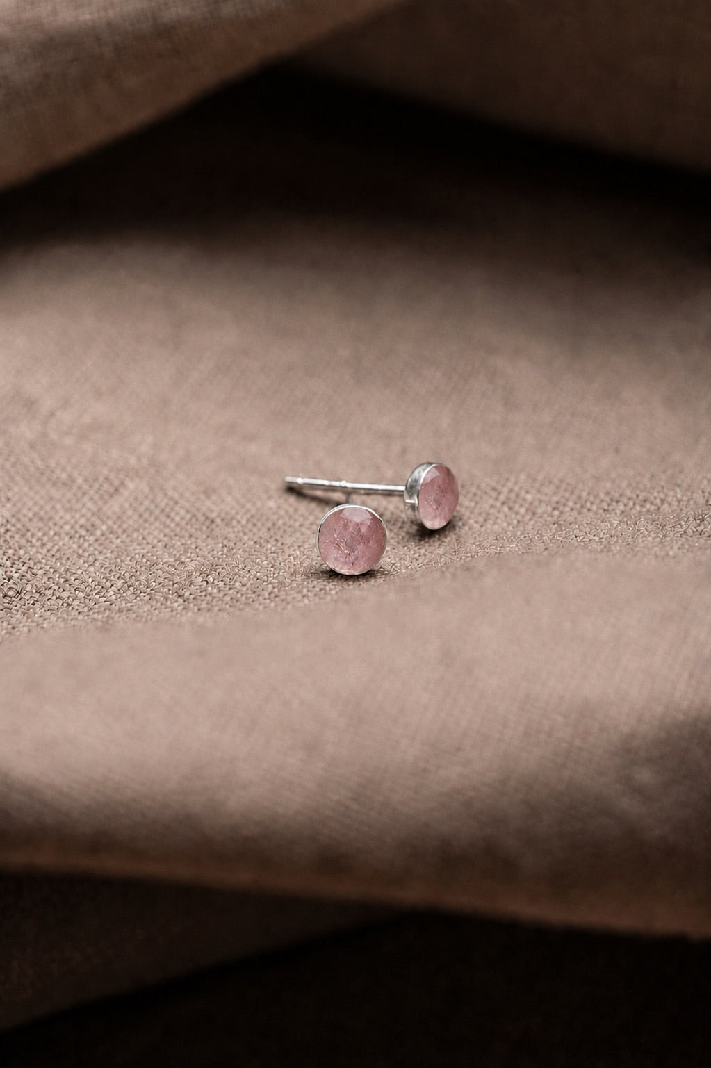 Cherry Blossom Stud Earrings Silver