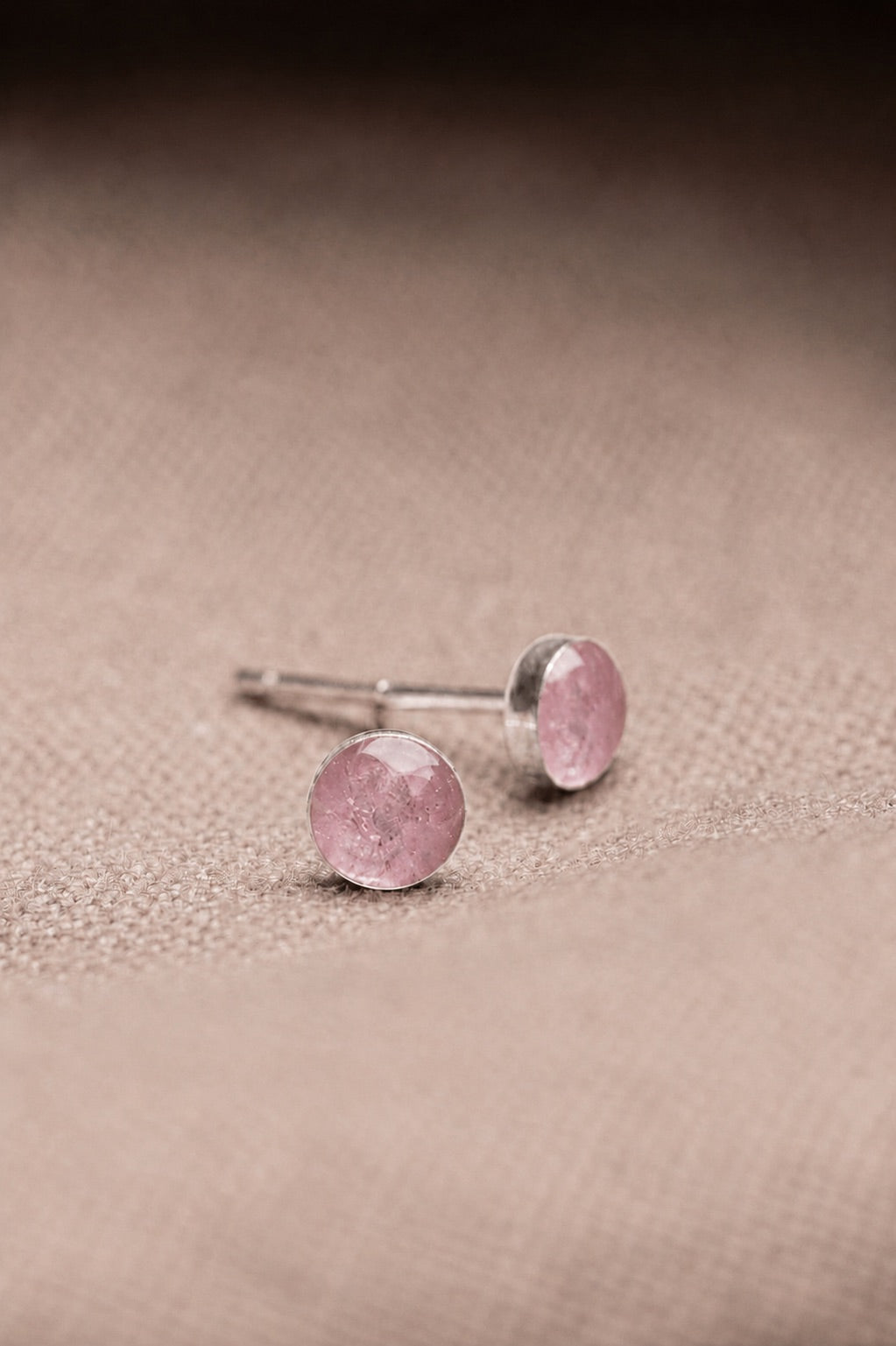 Cherry Blossom Stud Earrings Silver