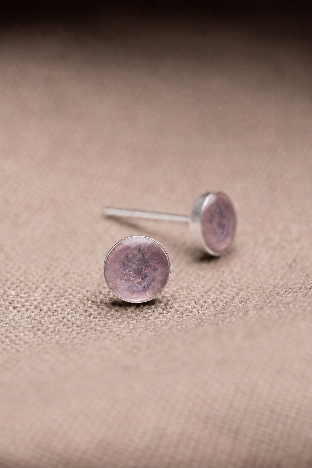 Cherry Blossom Stud Earrings Silver