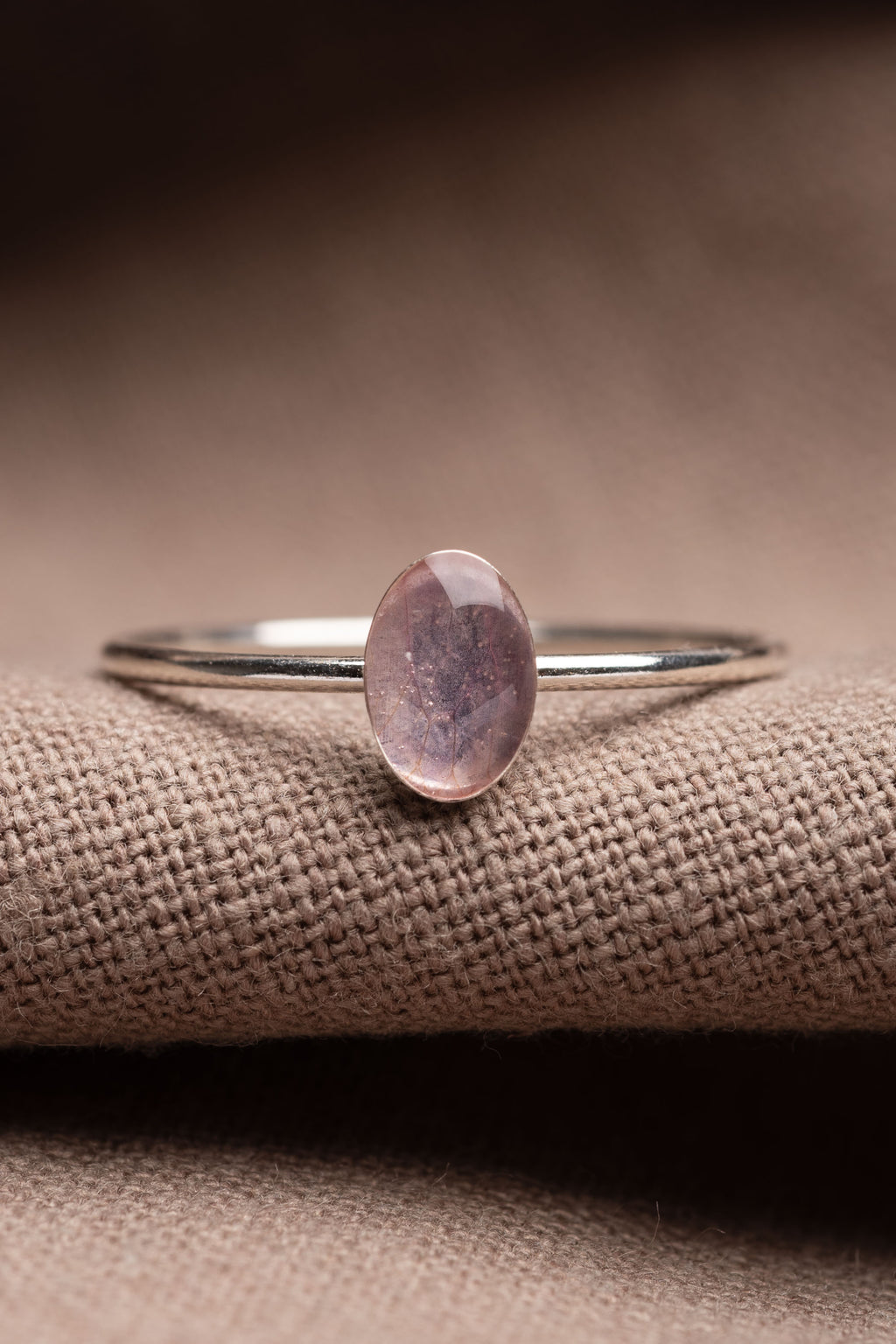 Cherry Blossom Stacking Ring Silver