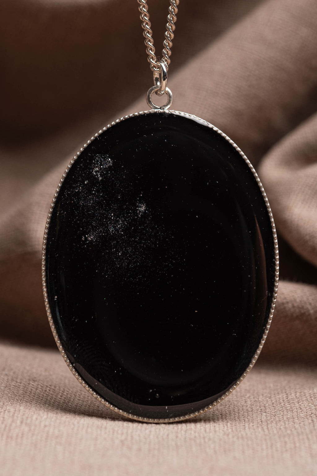 Cluster Oval Necklace Silver