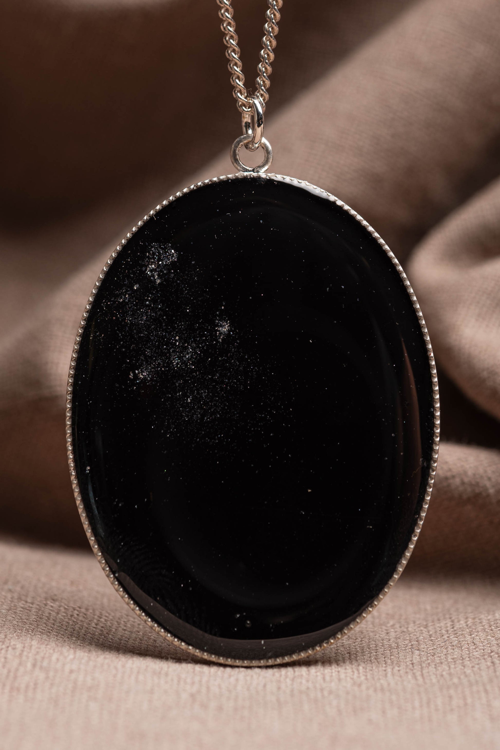 Cluster Oval Necklace Silver