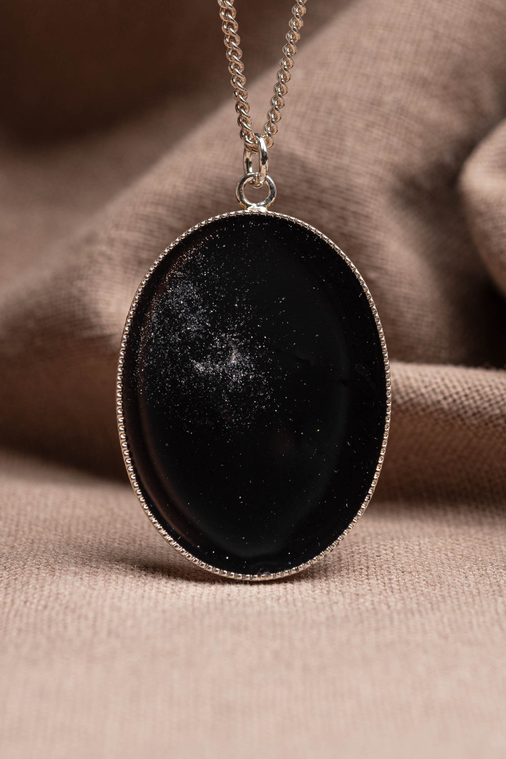 Cluster Oval Necklace Silver
