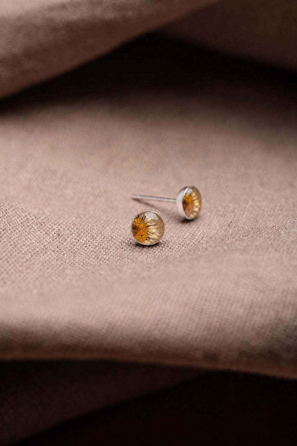 Daisy Stud Earrings Silver