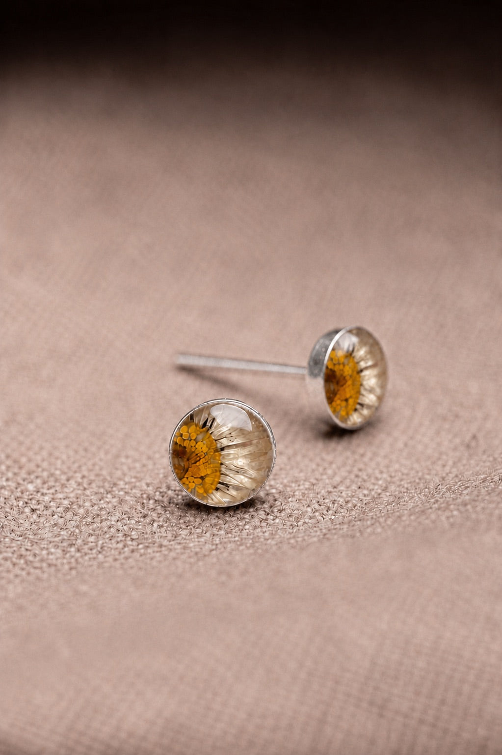 Daisy Stud Earrings Silver
