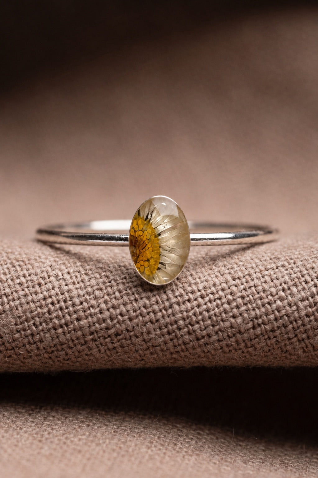 Daisy Stacking Ring Silver