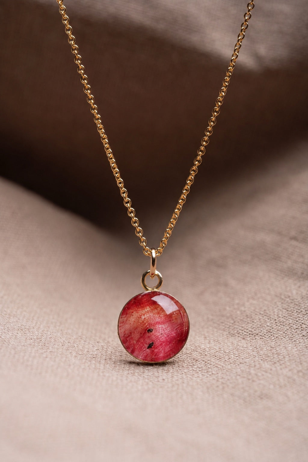Tulip Round Necklace Gold
