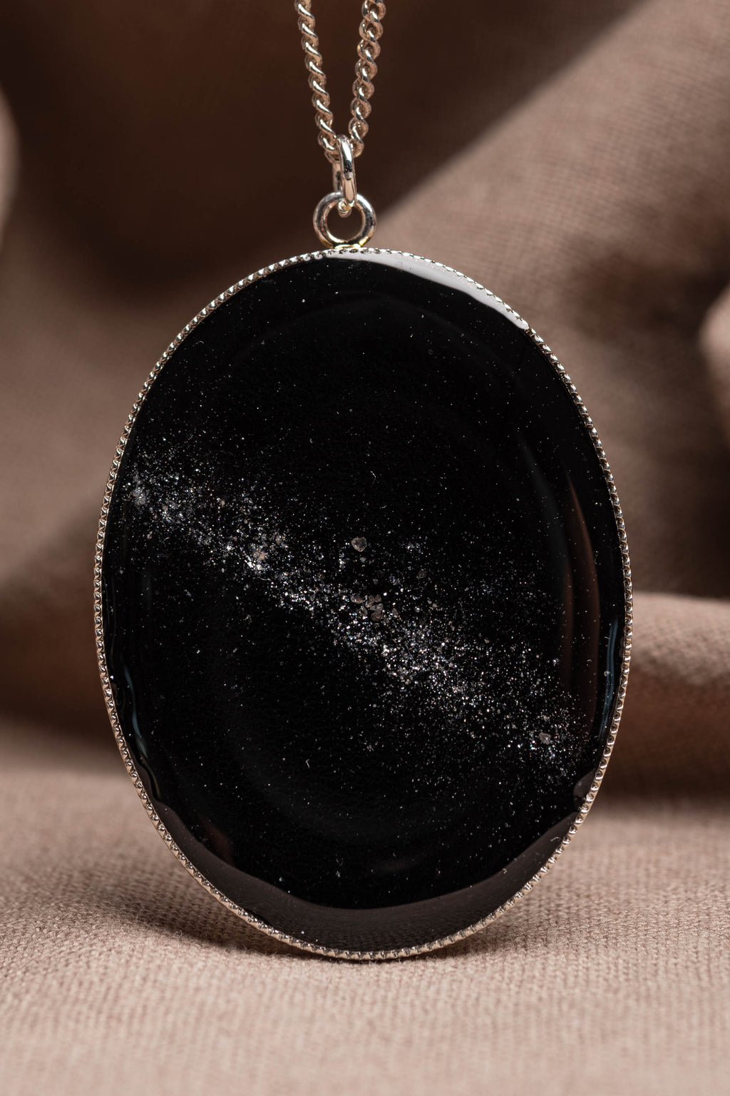 Drift Oval Necklace Silver