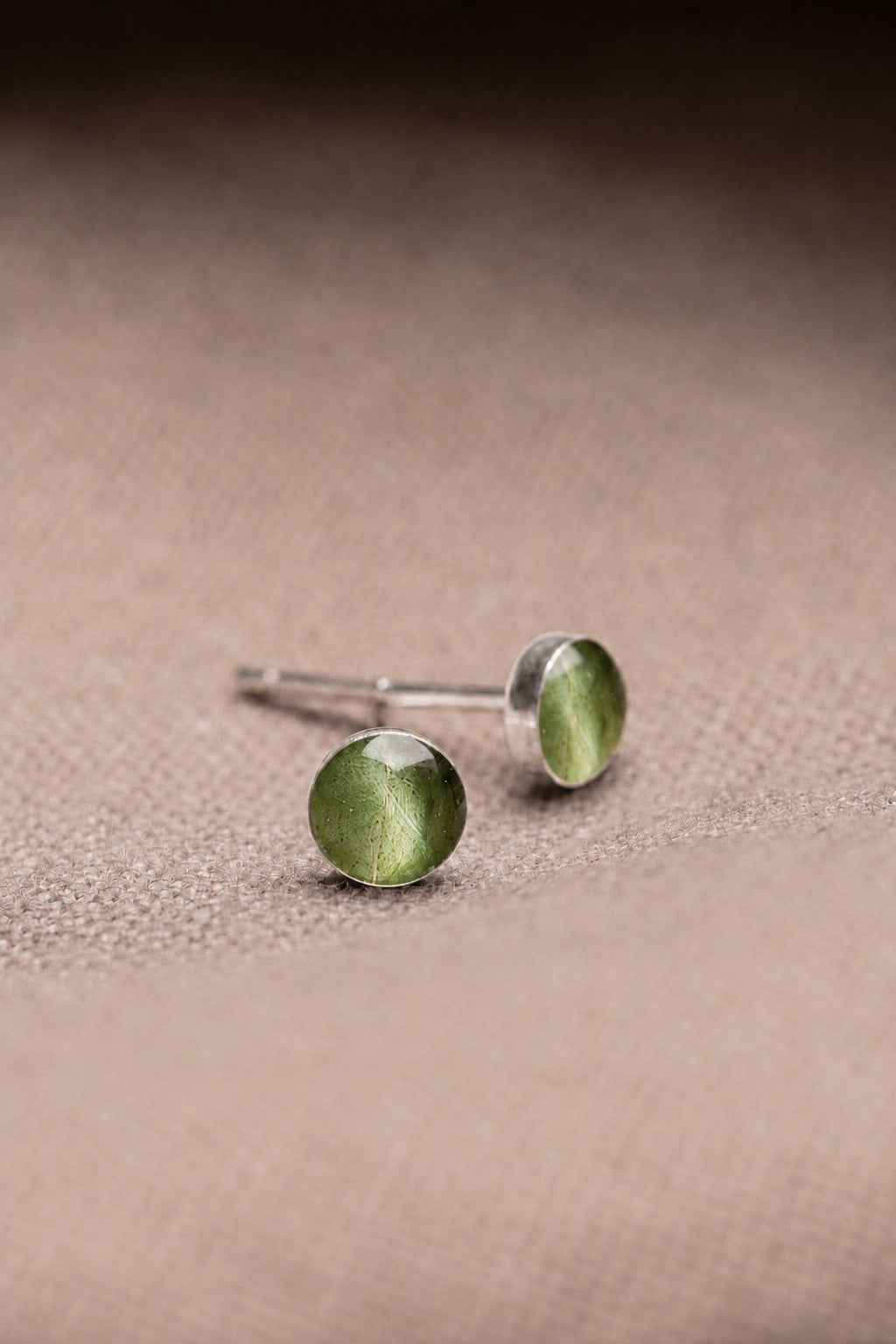 Eucalyptus Stud Earrings Silver