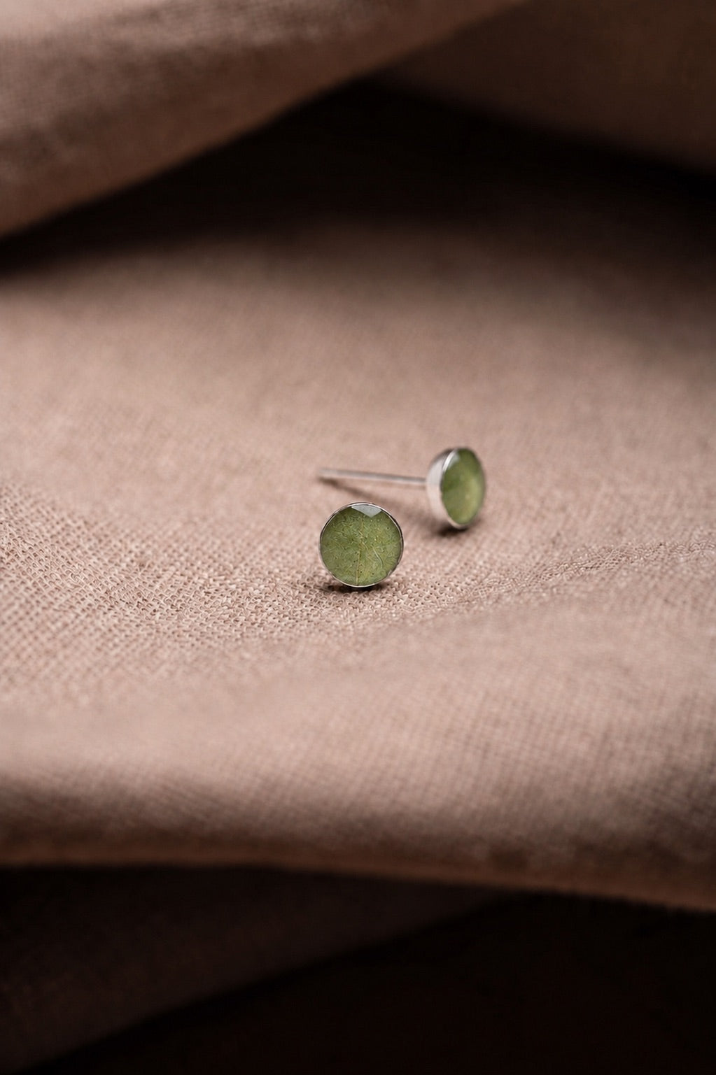 Eucalyptus Stud Earrings Silver