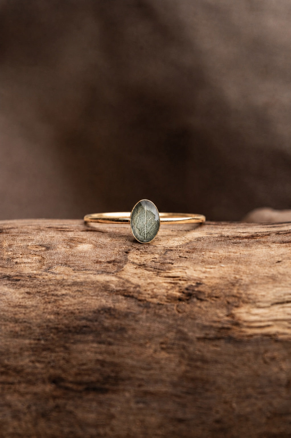 Eucalyptus Stacking Ring Gold