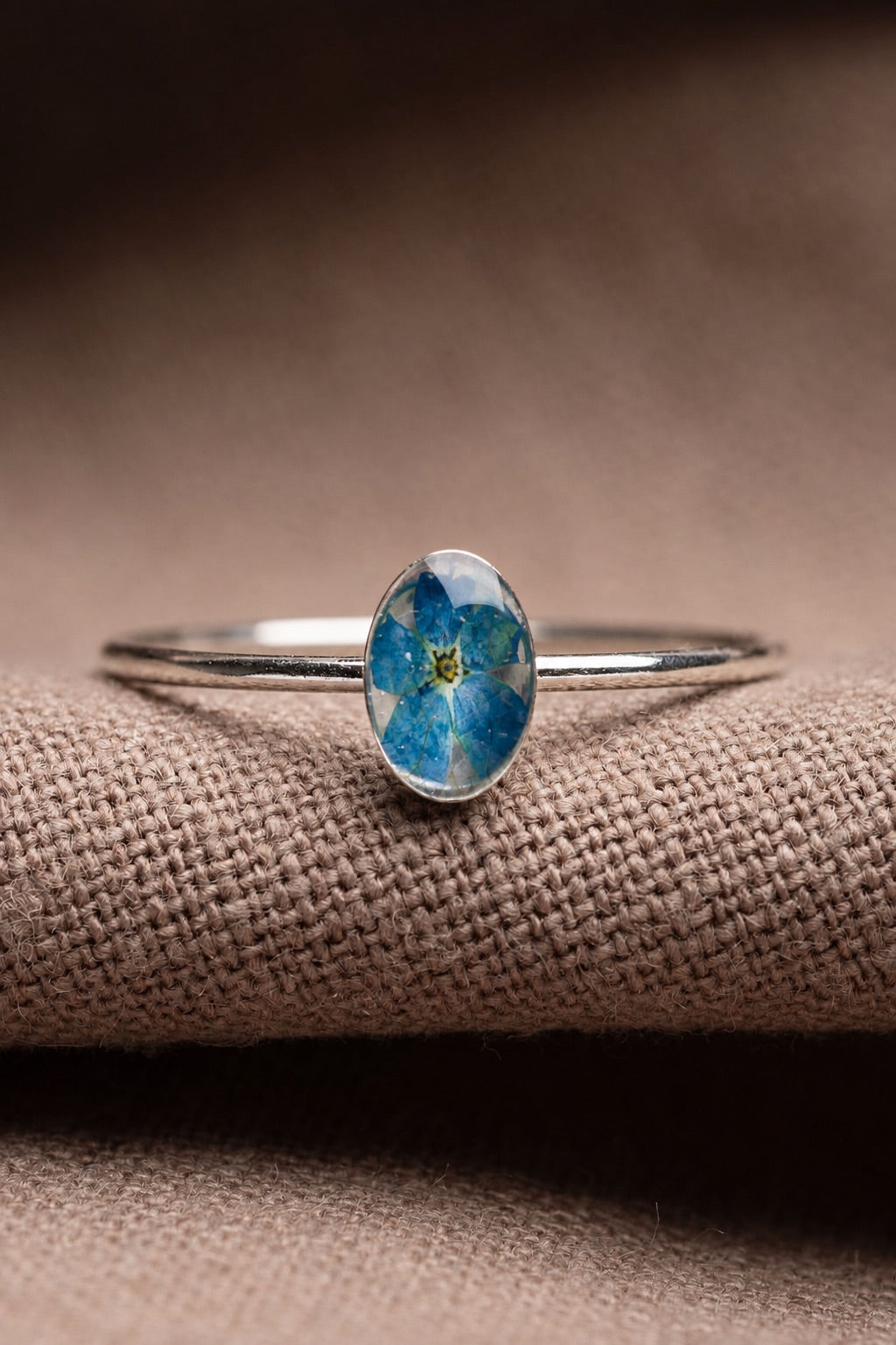 Forget Me Not Stacking Ring Silver