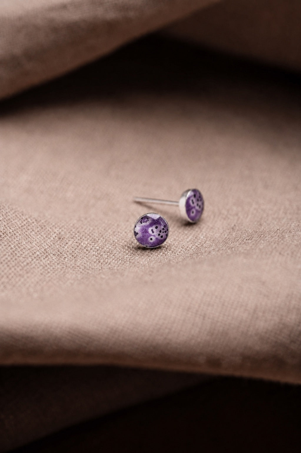 Foxglove Stud Earrings Silver