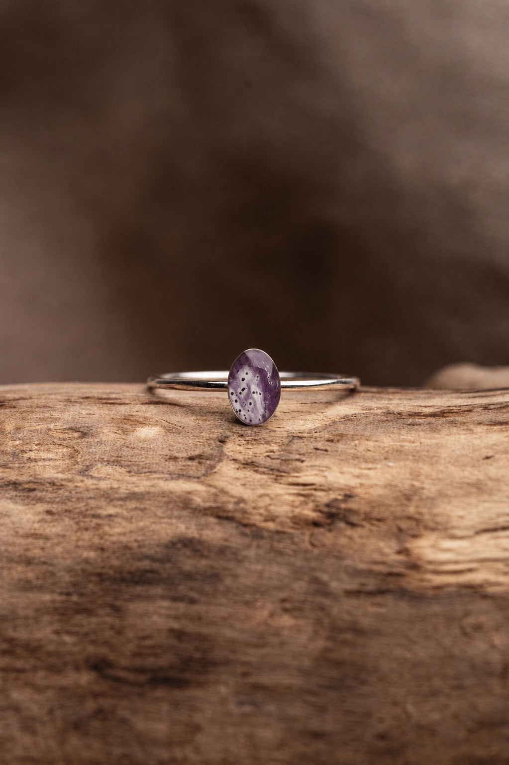 Foxglove Stacking Ring Silver
