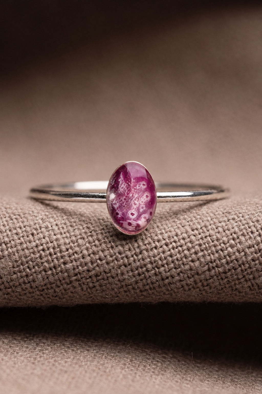 Foxglove Stacking Ring Silver