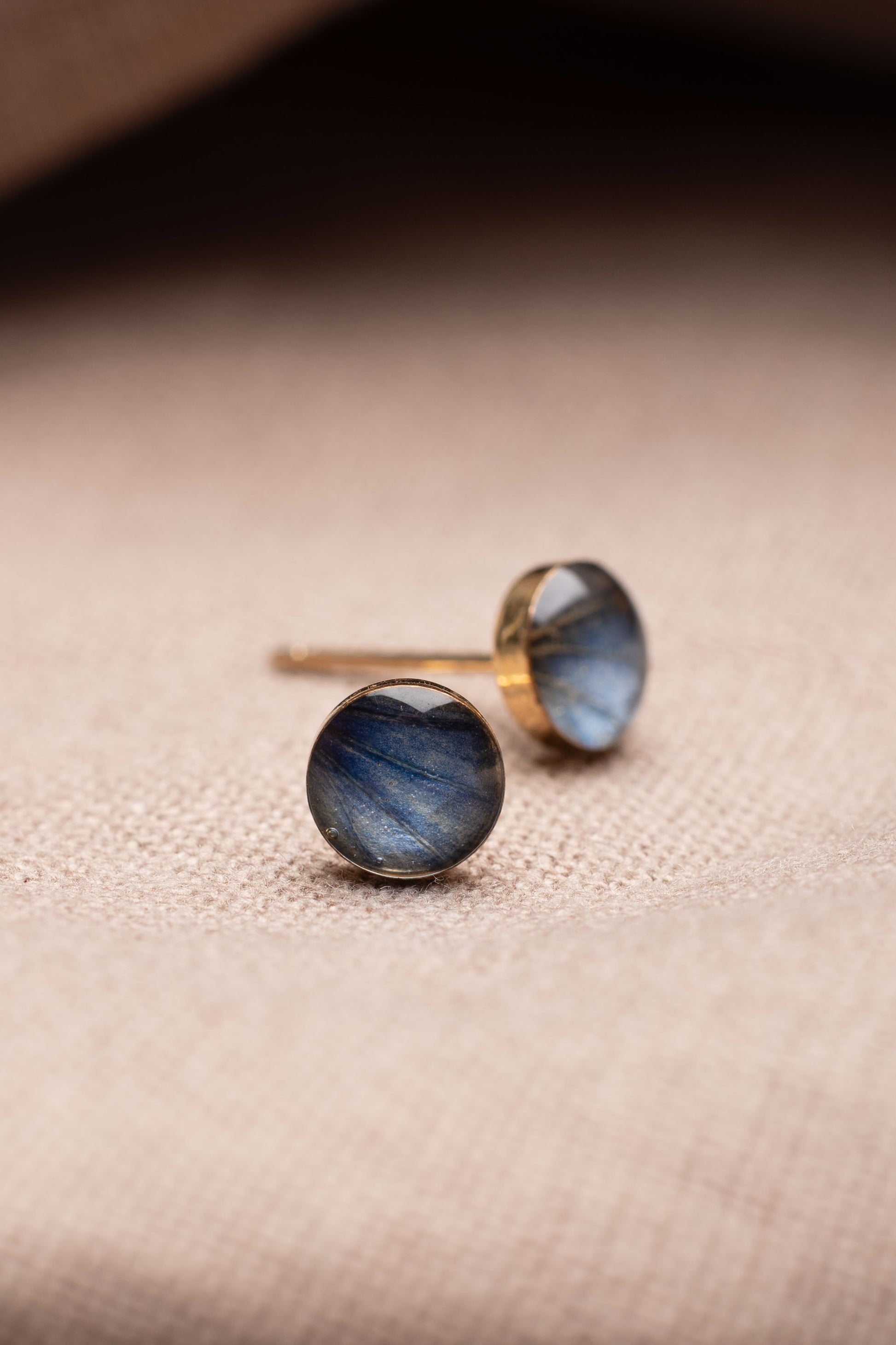 Hydrangea Stud Earrings Gold