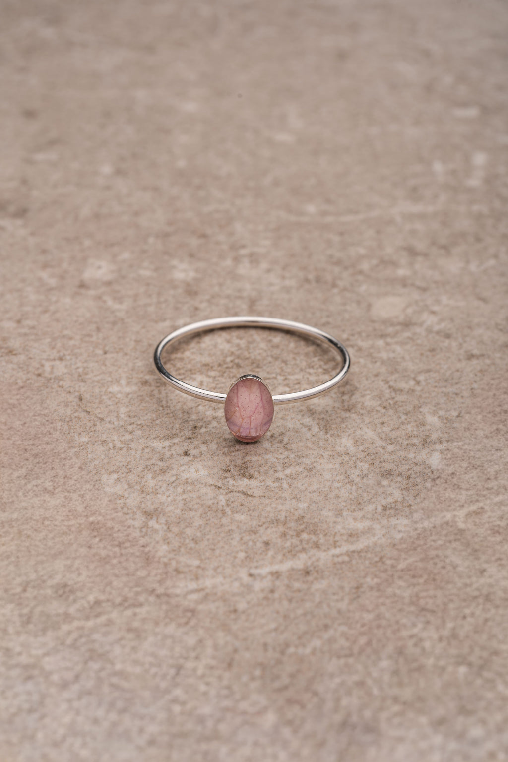 Cherry Blossom Stacking Ring Silver