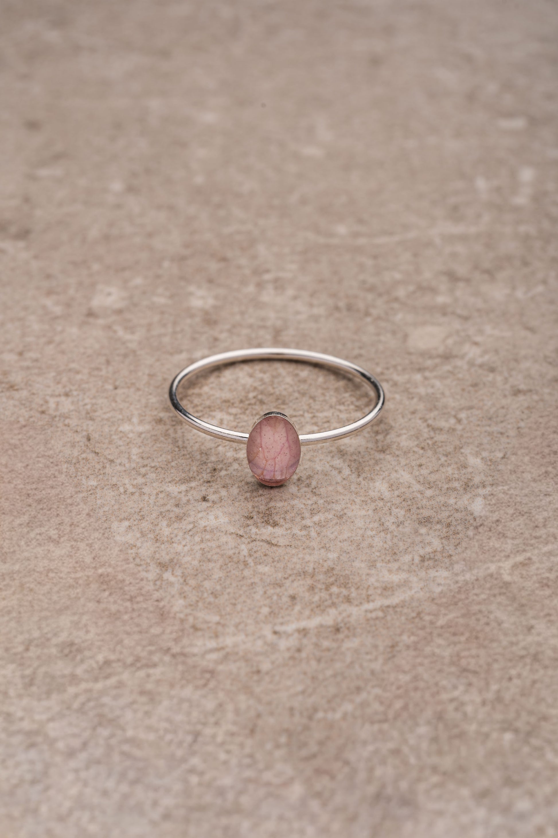 Cherry Blossom Stacking Ring Silver