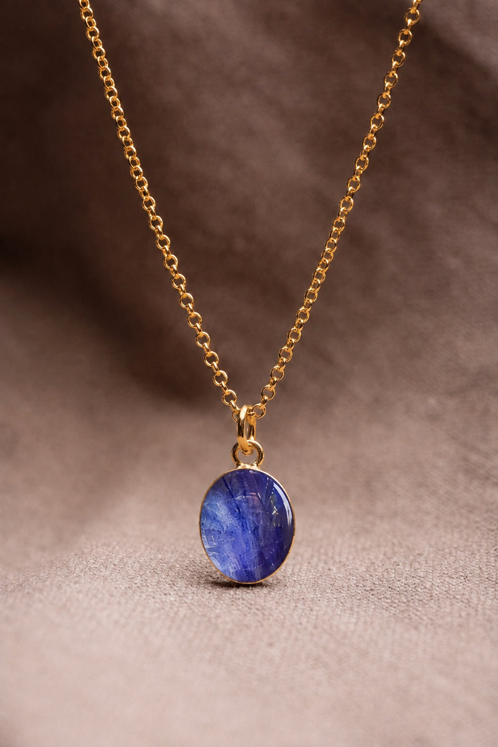 Larkspur Oval Necklace Gold