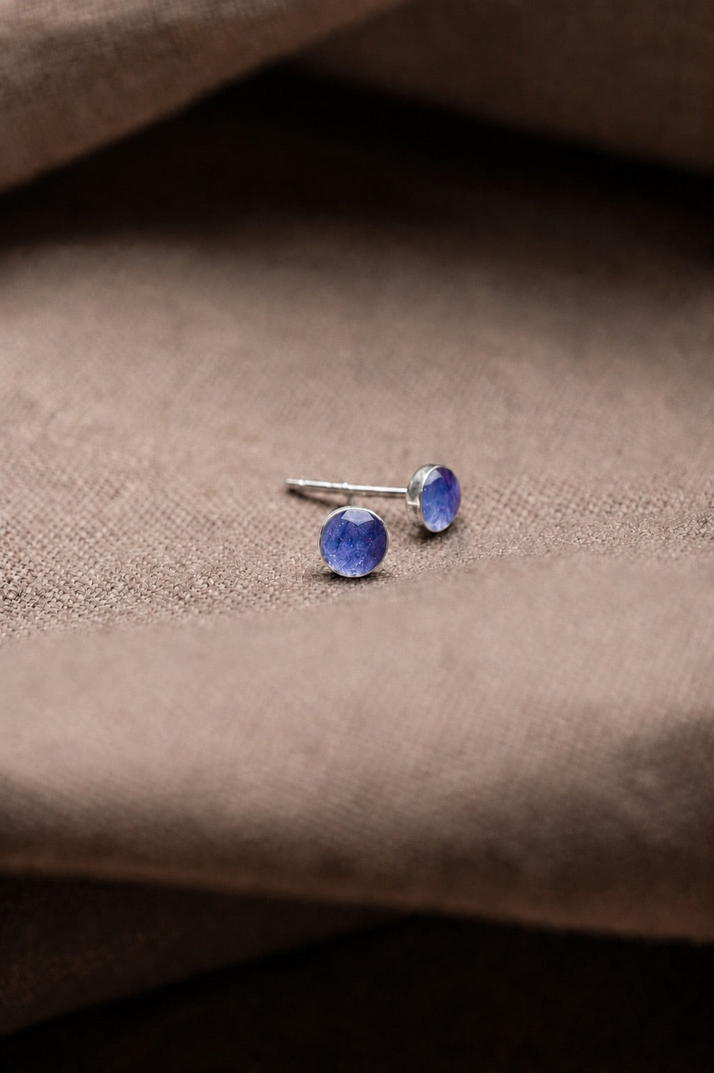 Larkspur Stud Earrings Silver