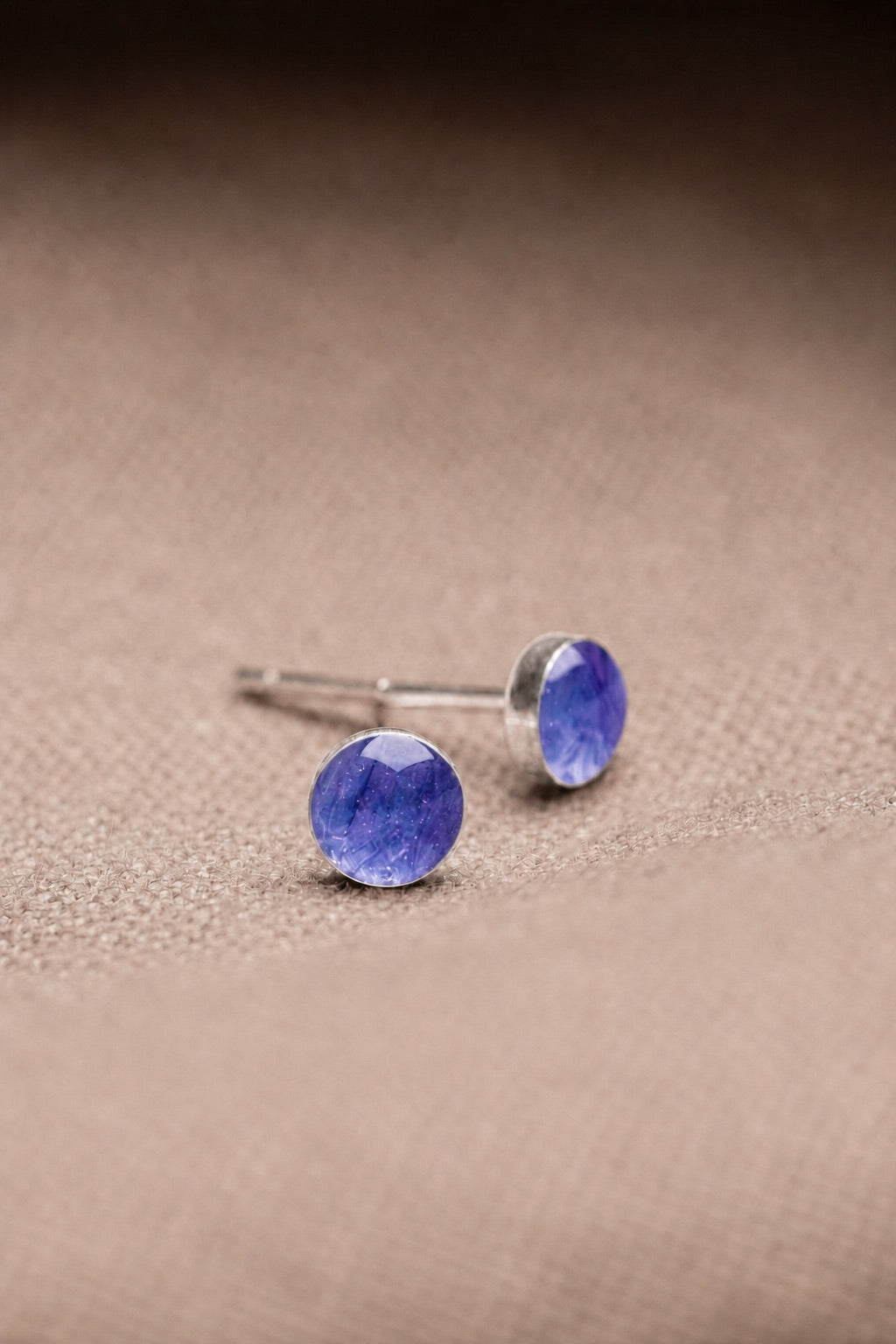 Larkspur Stud Earrings Silver