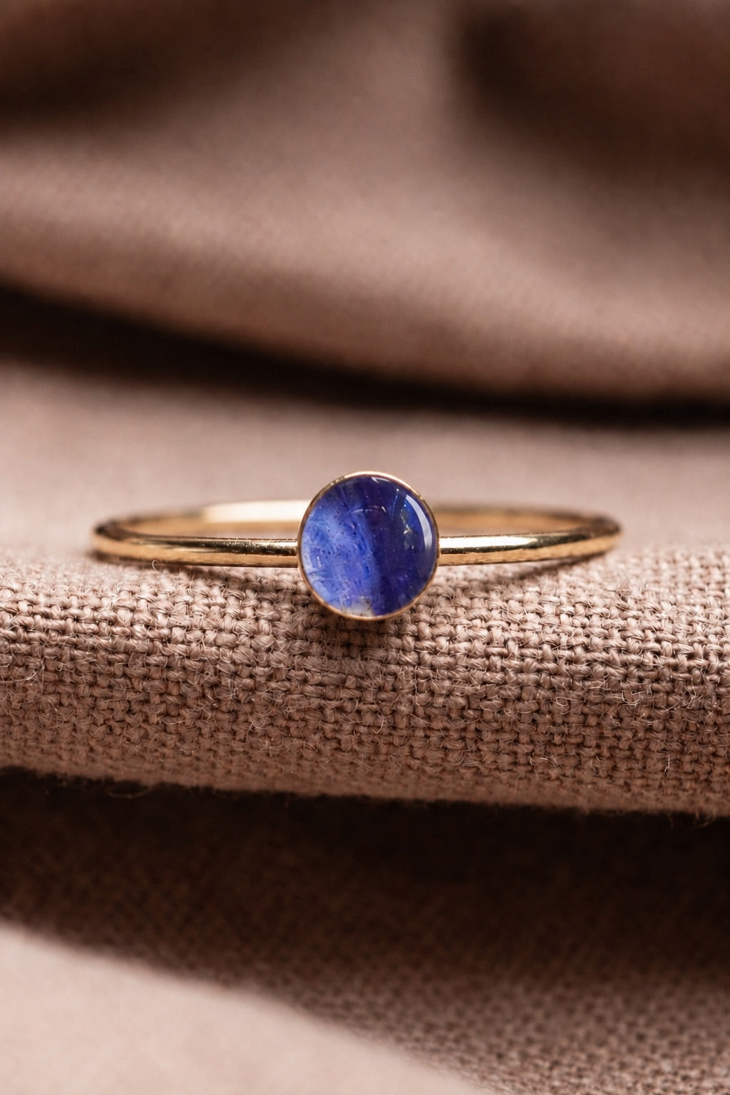 Larkspur Round Stacking Ring Gold