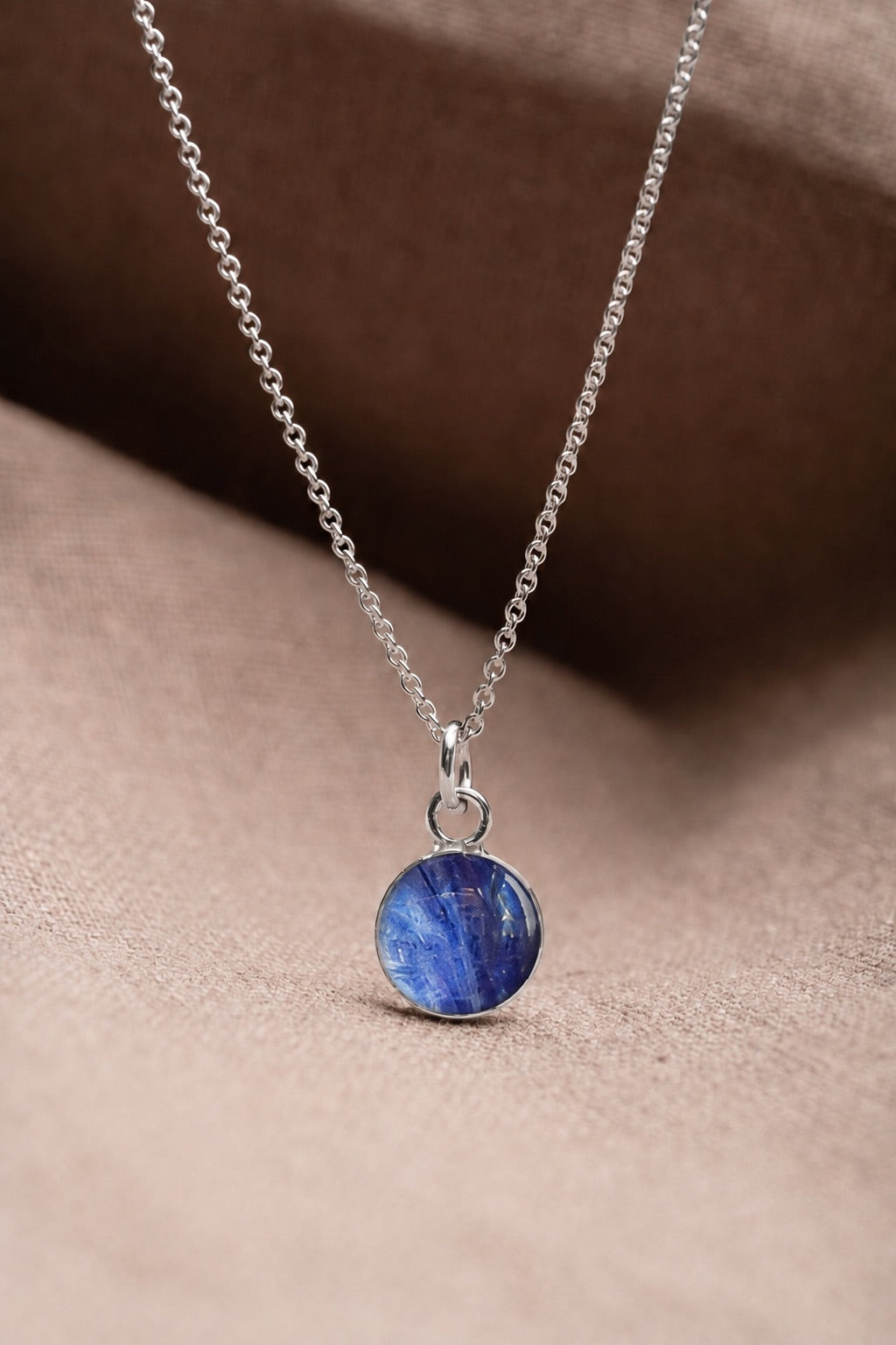 Larkspur Round Necklace Silver