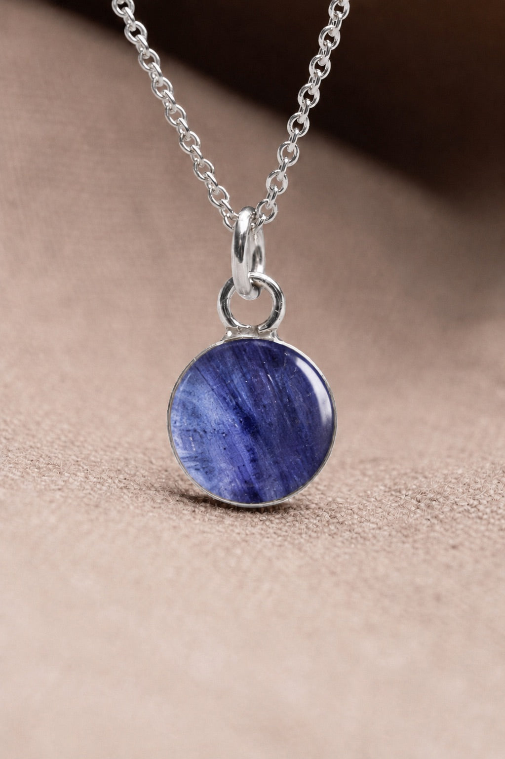 Larkspur Round Necklace Silver