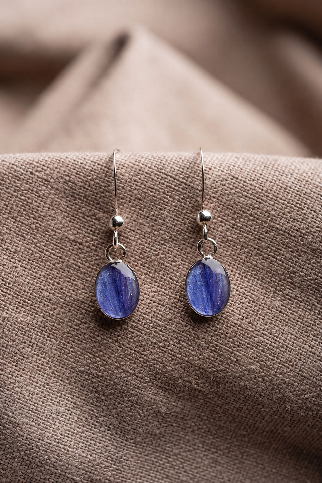 Larkspur Oval Earrings Silver