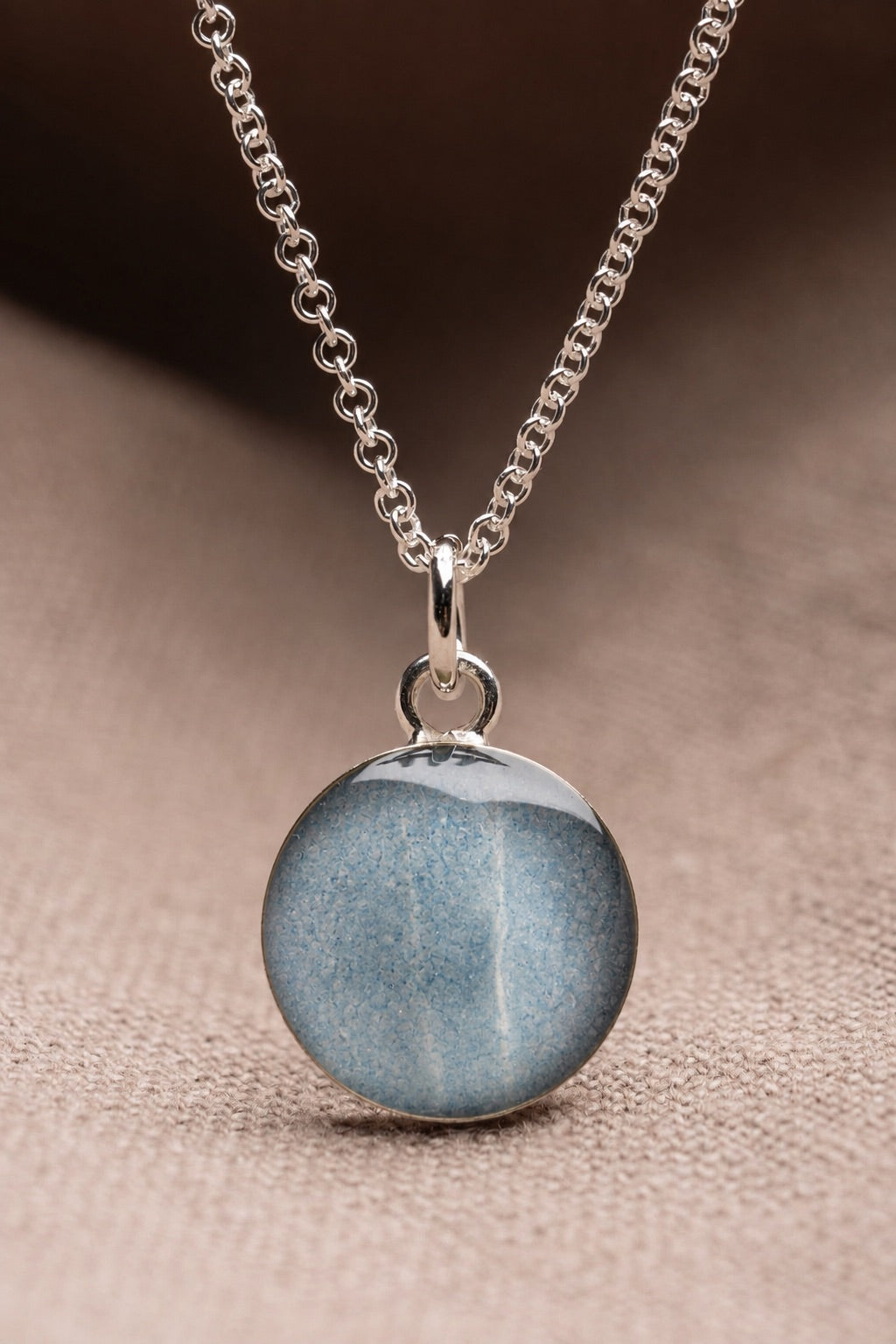 Hydrangea Round Necklace Silver