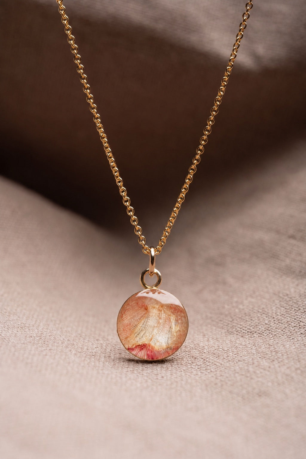 Tulip Round Necklace Gold
