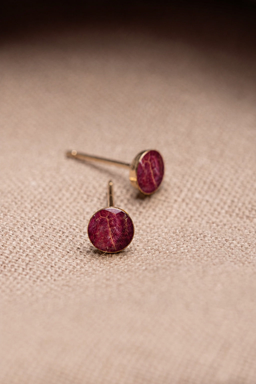 Maple Leaf Stud Earrings Gold