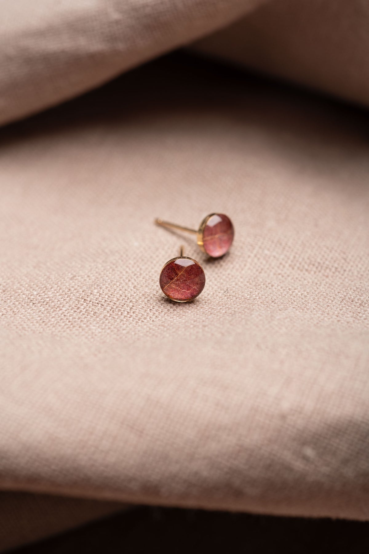 Maple Leaf Stud Earrings Gold