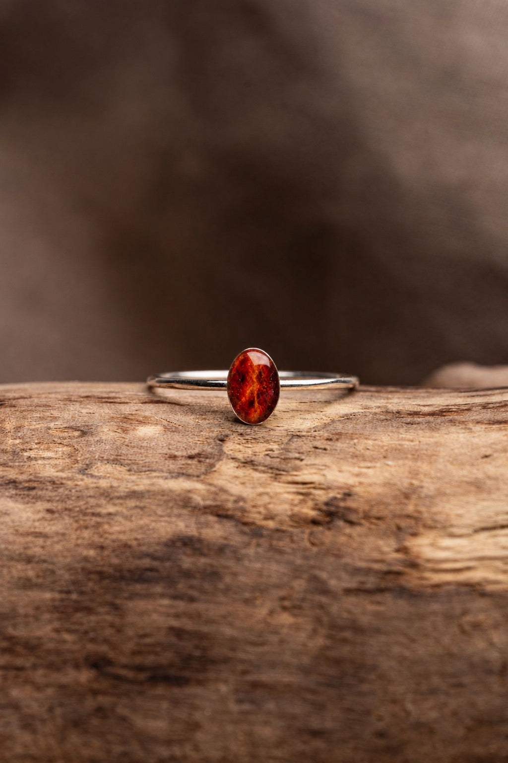 Maple Leaf Stacking Ring Silver