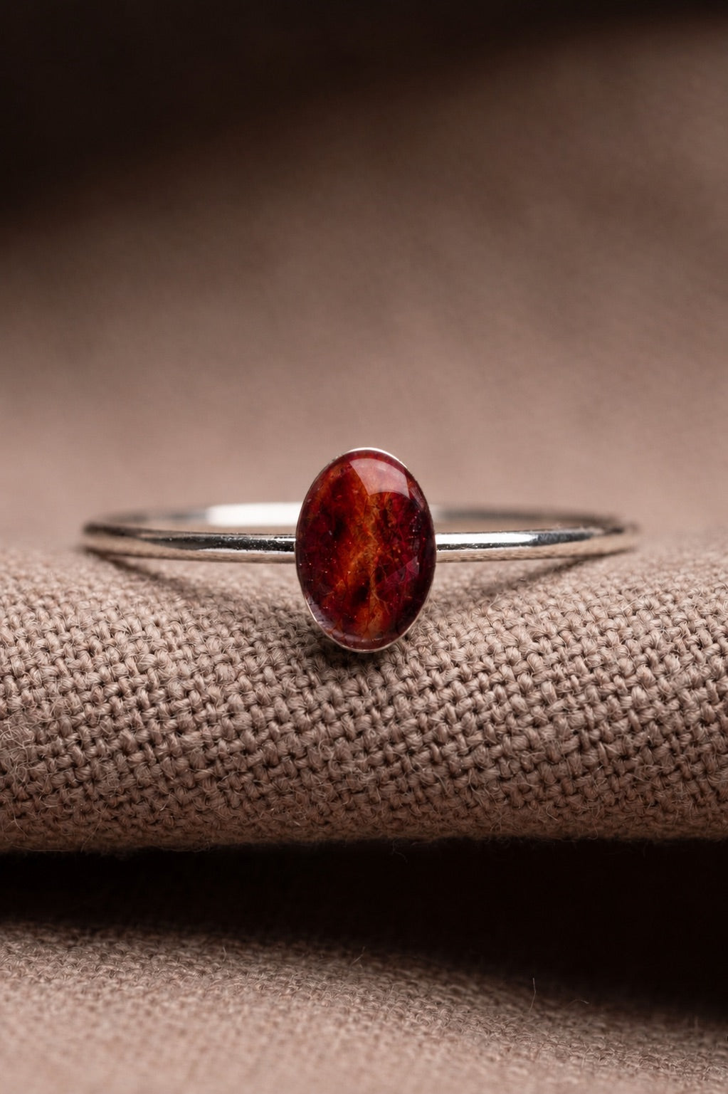 Maple Leaf Stacking Ring Silver
