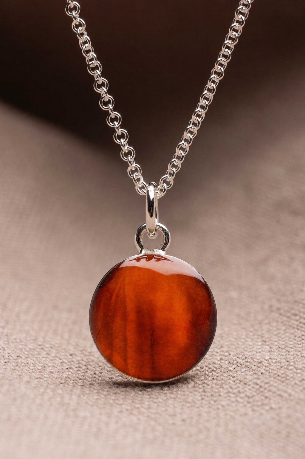 Marigold Round Necklace Silver