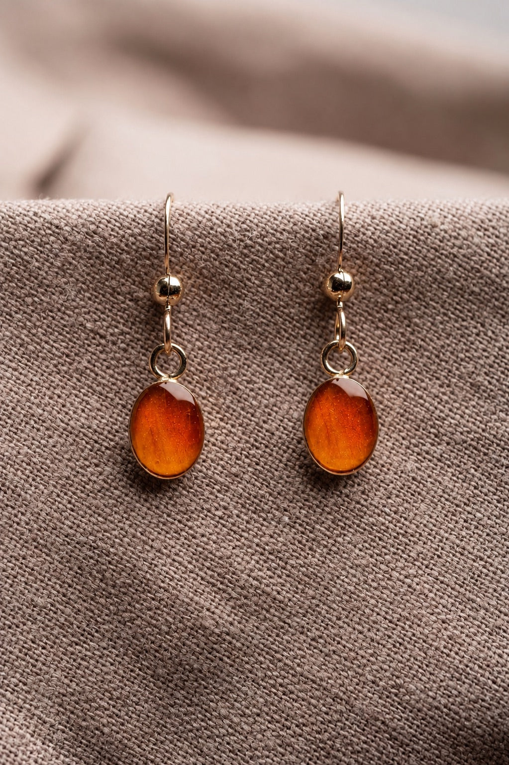 Marigold Oval Earrings Gold