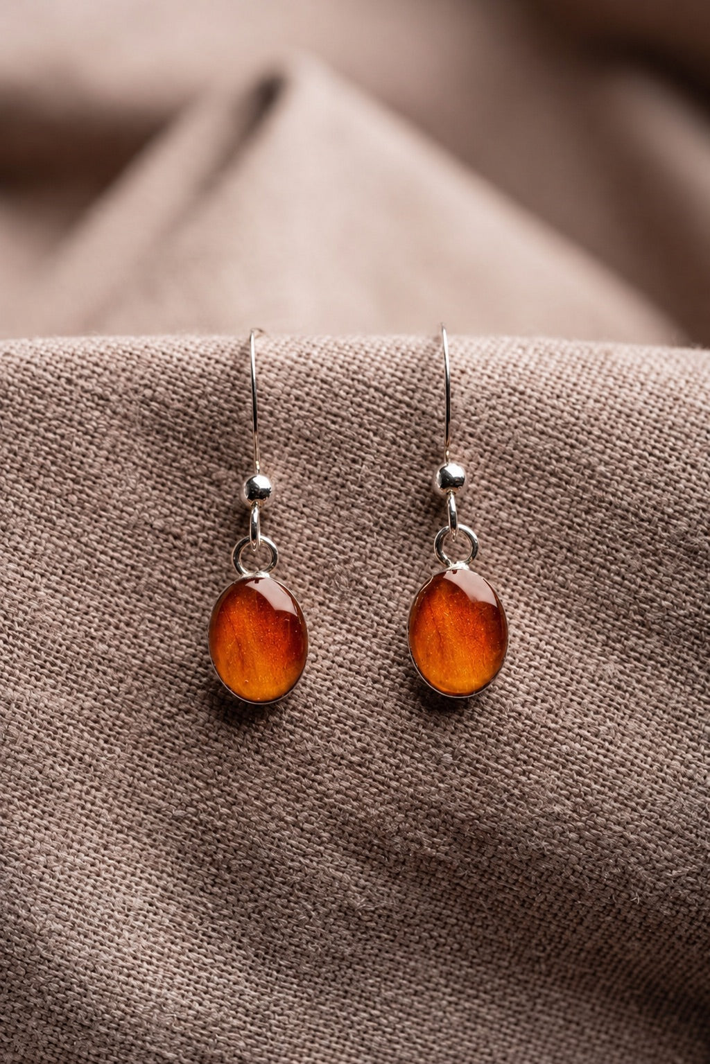 Marigold Oval Earrings Silver