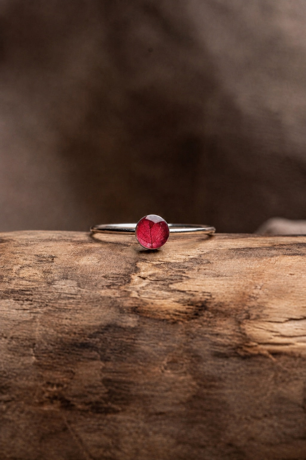Bougainvillea Stacking Ring Silver