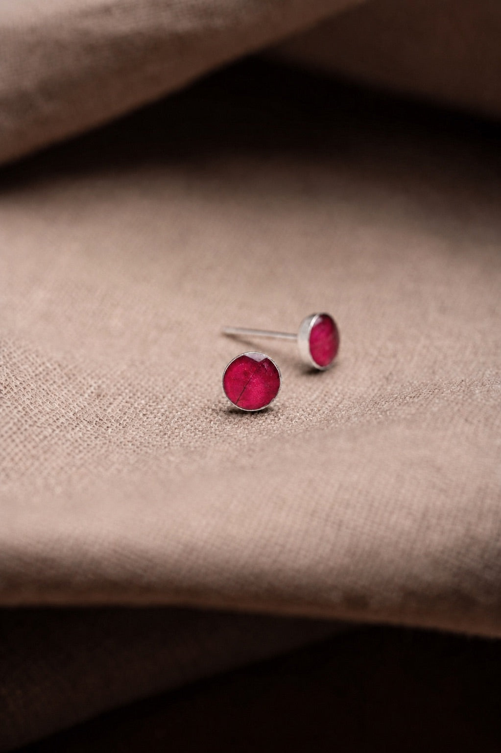 Bougainvillea Stud Earrings Silver