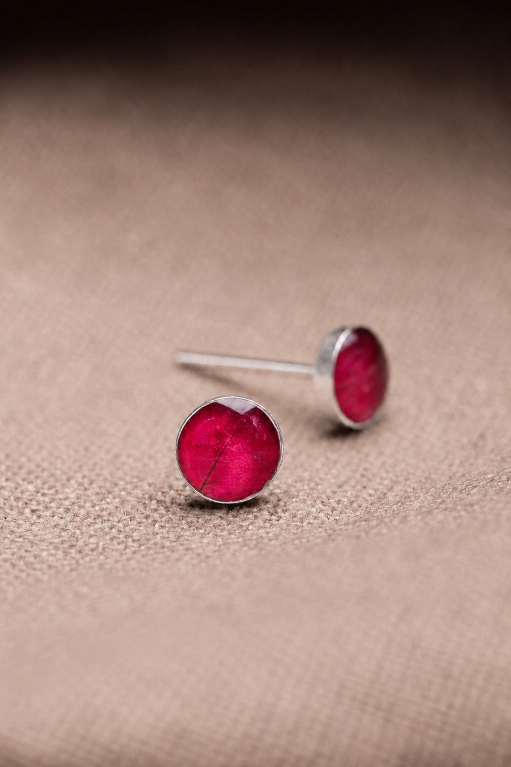 Bougainvillea Stud Earrings Silver