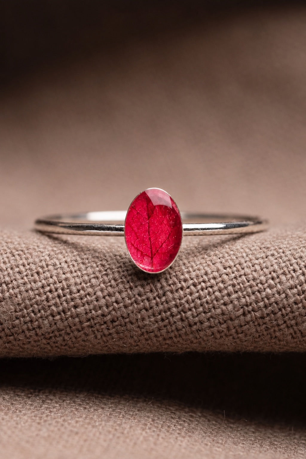 Bougainvillea Stacking Ring Silver