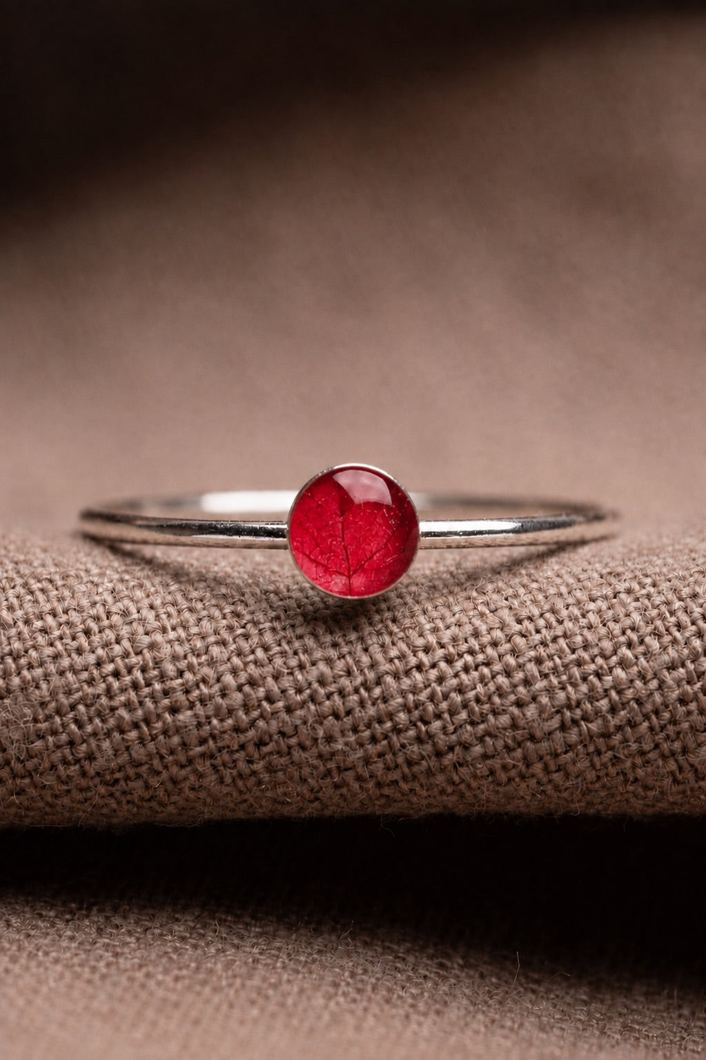 Bougainvillea Stacking Ring Silver