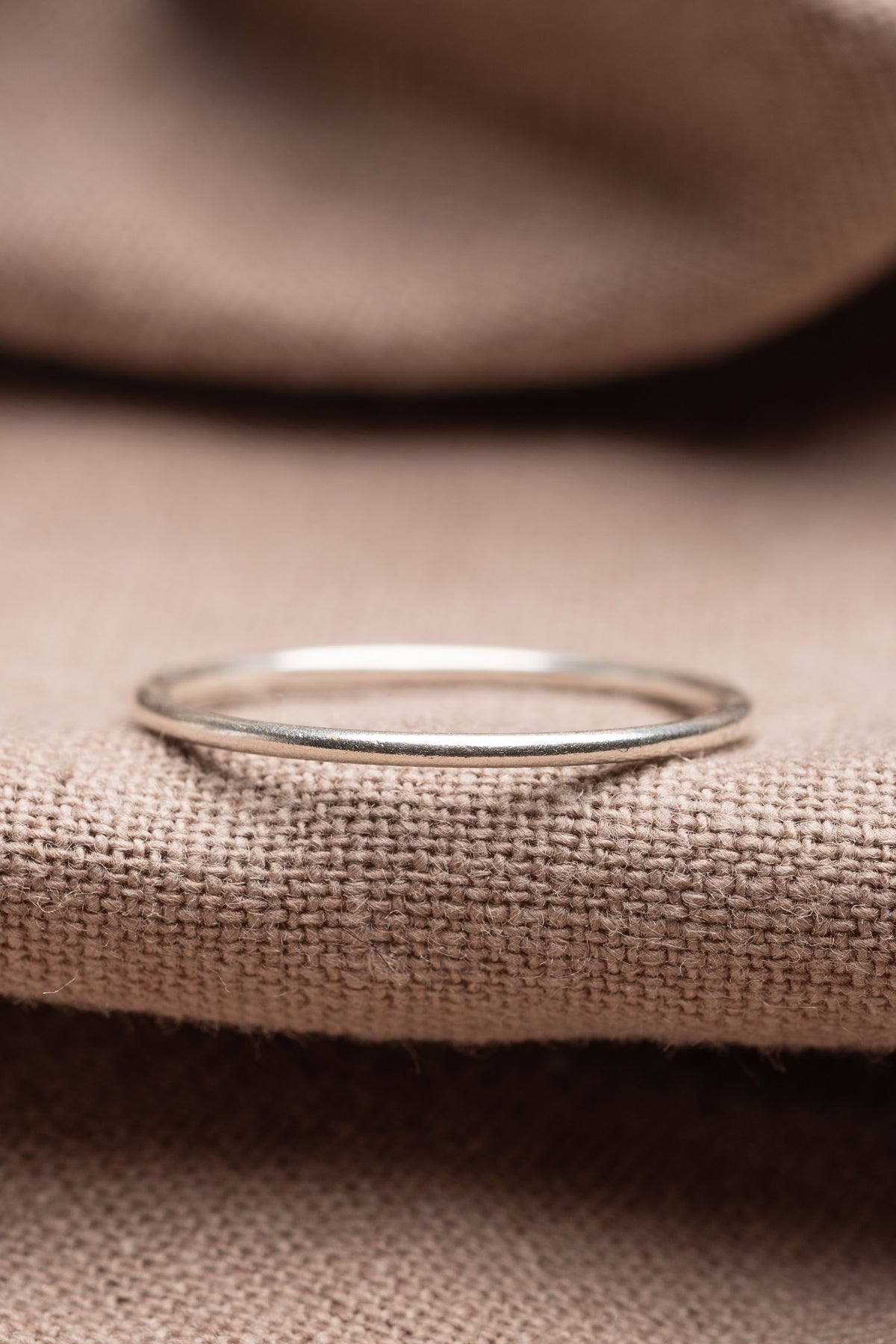 Plain Stacking Accent Ring Silver
