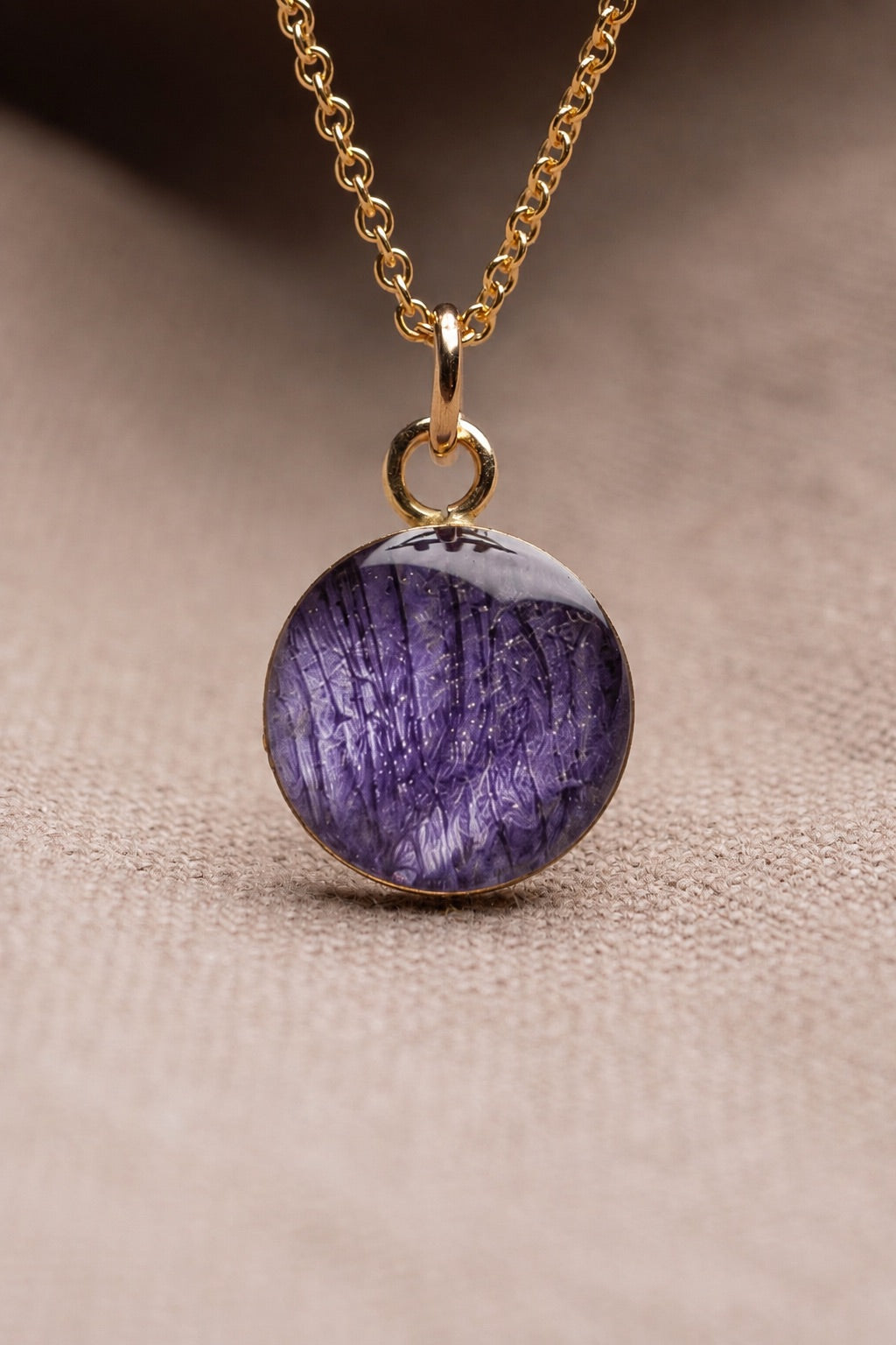 Tulip Round Necklace Gold