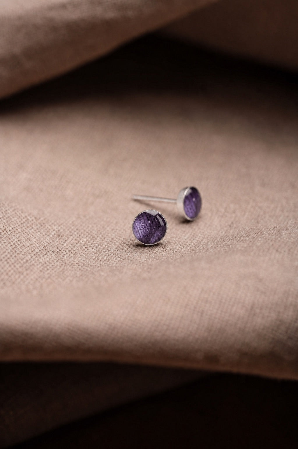 Tulip Stud Earrings Silver