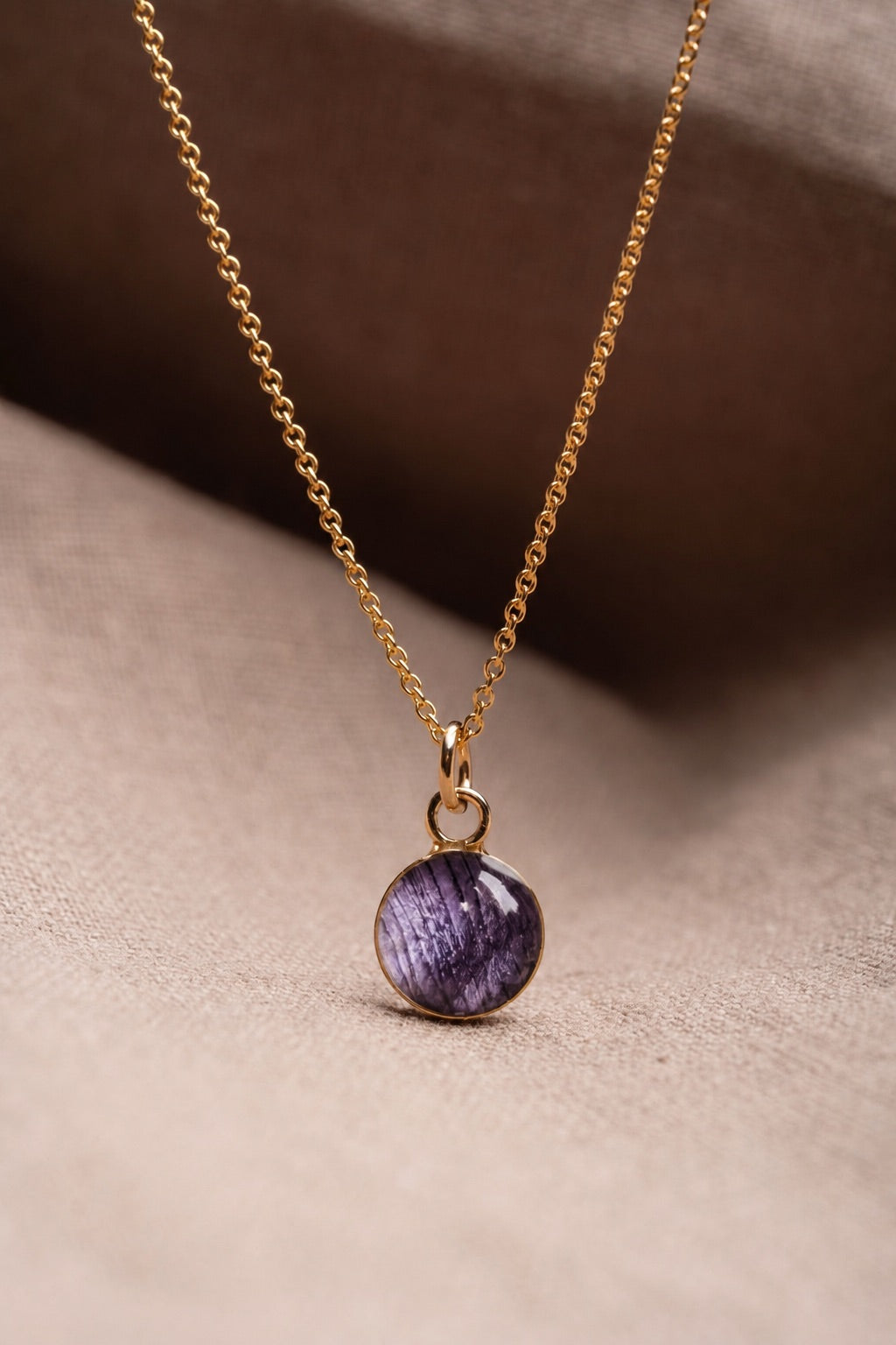 Tulip Round Necklace Gold