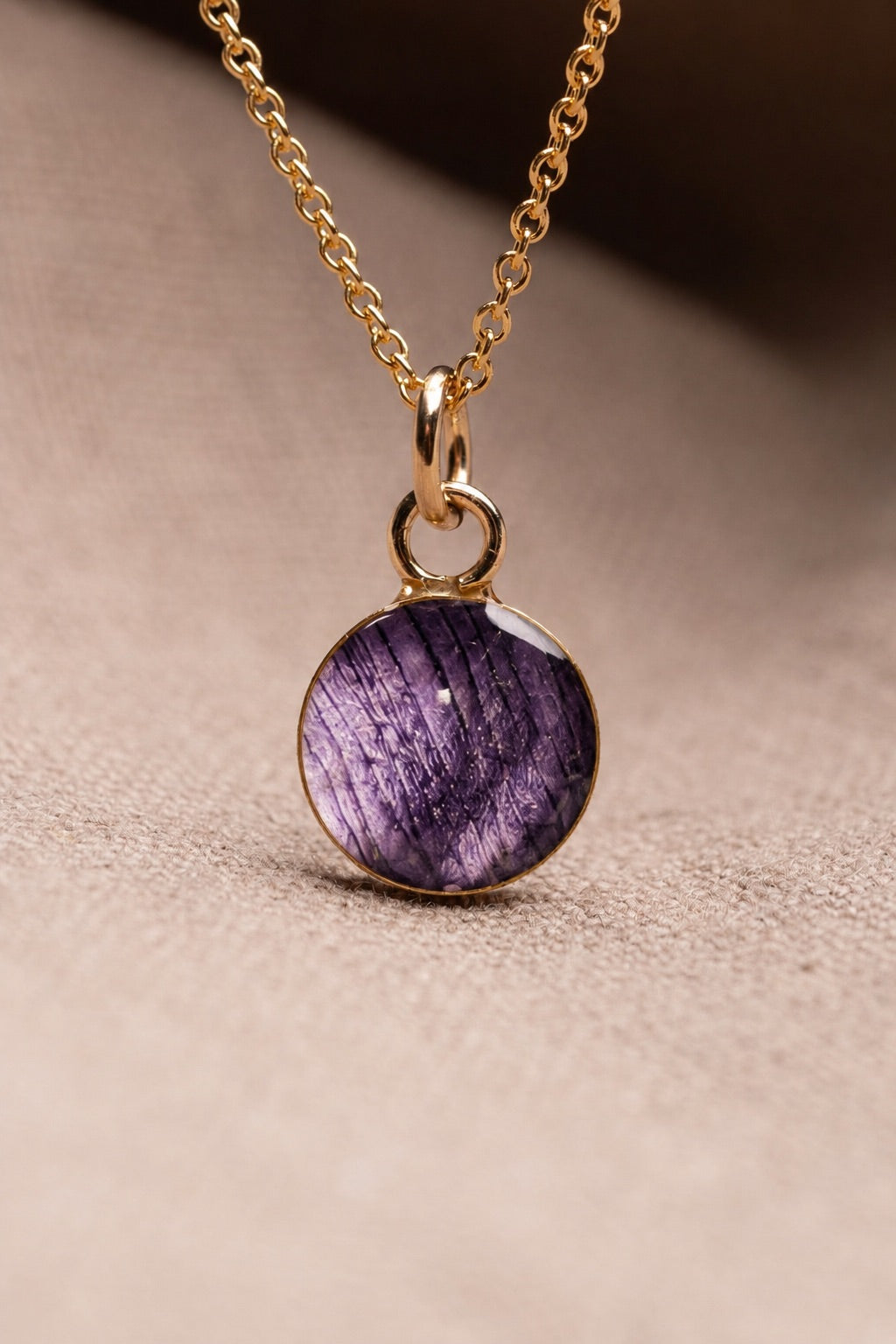 Tulip Round Necklace Gold