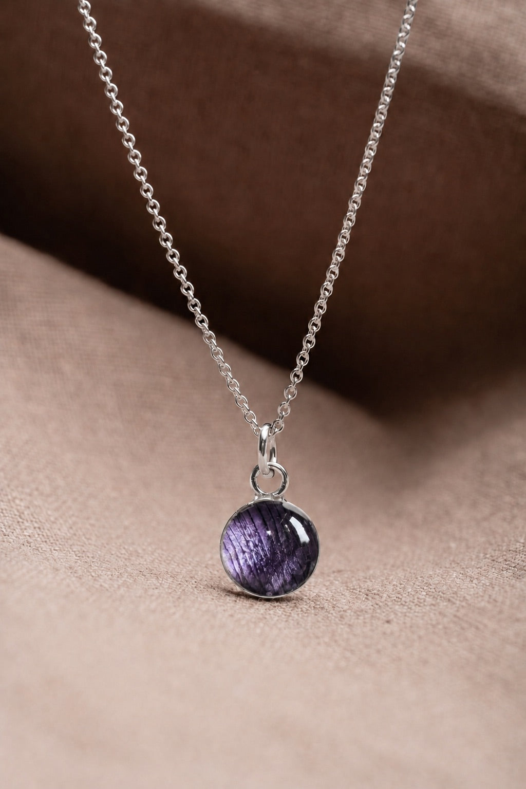 Tulip Round Necklace Silver